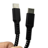 Cable USB C a USB C PD de Alta Resistencia TPE de 3 pies, 6 pies y 10 pies, Carga Súper Rápida de 60W, 20W y 100W, para Macbook Air, Disco Duro, Teléfono Samsung