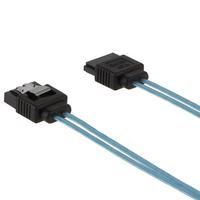 Kabel Data SATA 7 Pin ke 7 Pin SATA III Kabel Internal untuk SSD HDD Motherboard Wire Harness Flat Ribbon Biru