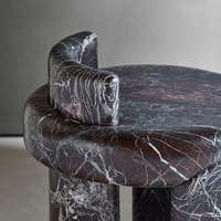 Newstar moderne luxe marbre noir thé bureau salon argent Dragon marbre noir socle petite Table d'appoint Table basse