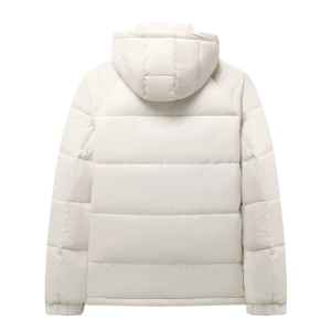 Solid Color Casual Jackets Thick <b>Canvas</b> Padding Front Logo Plus Size Zipper for Cold Weather Men's Down Jacket Winter - Product Image 4