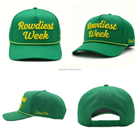 Casquette de sport OEM ajustable à 5 panneaux découpée au laser, imperméable, avec logo brodé 3D personnalisé, perforée, style baseball avec cordon