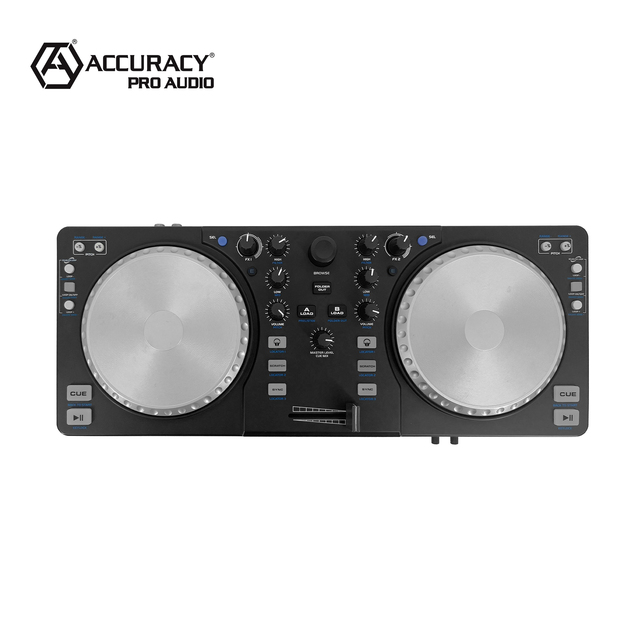 Accuracy Pro Audio DJ003 USB 4-Channel Professional Mini DJ Controller/Audio Console Mixer Music Equipment MIDI Controller
