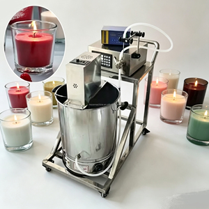 Macchina per la produzione di candele profumate <span class=keywords><strong>a</strong></span> pilastro in barattolo, con pompa <span class=keywords><strong>a</strong></span> ingranaggi, per paraffina calda, cera d'api e soia, con funzioni di riempimento, fusione e miscelazione - Product Image 1