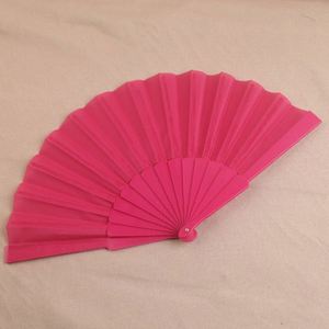 Abanico Plegable Clásico de Plástico Plano de Color Sólido para Damas, para Baile de Verano - Product Image 6