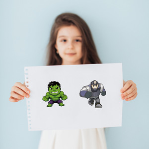 Autocollants adhésifs imprimés UV Marvel <span class=keywords><strong>Spider</strong></span>-<span class=keywords><strong>Man</strong></span> Hulk, autocollants mignons de dessins animés pour anniversaire, autocollants créatifs personnalisés pour garçons, autocollants créatifs pour enfants - Product Image 1