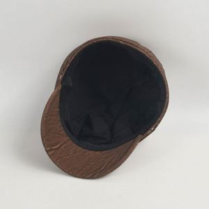 Nuevo Sombrero de Capitán Plano con Hebilla de Cuero PU Estilo Vintage Otoño 2024, Sombrero de Boina Casual para Mujer - Product Image 4