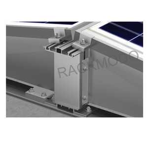 Sistema de estantería de techo con balasto Eastwest, balasto de doble inclinación, soportes de montaje de panel solar, estructura de montaje de techo de prueba de túnel de viento - Product Image 5