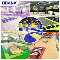 Sol sportif intérieur en PVC certifié FIBA OBANA pour compétition officielle, terrain de tennis 4,5 mm, hyperperméable, imperméable, antibactérien