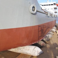 Airbags de sauvetage maritimes industriels - Taille personnalisée, cylindriques, en caoutchouc noir, certifiés ISO pour le récupération de navires lourds et le mise à l'eau des navires