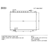 Radiateur de voiture JD 28114 pour Nissan BD22 TD27 Mt, radiateur 21410-VK505, système de refroidissement, radiateur à noyau en aluminium, réservoirs en plastique, 30 pièces