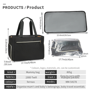 <span class=keywords><strong>Sac</strong></span> <span class=keywords><strong>à</strong></span> couches multifonctionnel étanche pour nouveau-né <span class=keywords><strong>Mini</strong></span> fourre-tout <span class=keywords><strong>sac</strong></span> de voyage de maternité poches isolées Design élégant pour femme - Product Image 4