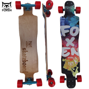 Patineta <span class=keywords><strong>Longboard</strong></span> Foxen Completa Personalizada de Madera de Arce con Cinta Antideslizante de 42 Pulgadas para Bailar y Deslizarse - Product Image 1