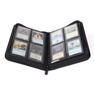 Carpeta con Cierre y 4 Bolsillos para Tarjetas, Capacidad para 128 Tarjetas, Material Exo-Tec, 16 Páginas de Carga Lateral (Negro) - Product Image 4
