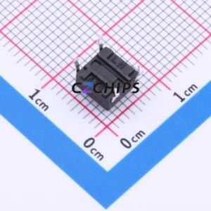 HX TS6645CJ 250gf 009 Tactile Switch Through hole-4P,6x6mm Switch Single Pole Single Throw Round Button 2.5N Through Hole - Product Image 2