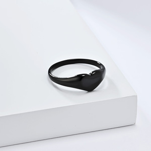 Heart Shape Titanium Steel <b>Ring</b> For Women Gold Black Silver Color Jewelry Gift Fashion <b>Rings</b> - Product Image 4