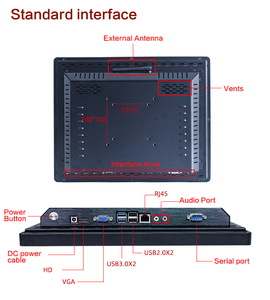 17 inch Màu đỏ treo tường tất cả-trong-một Điện dung màn hình cảm ứng LCD Panel PC công nghiệp 4GB + 64GB Win-7 thử nghiệm OS DDR3 RAM SSD cứng - Product Image 6