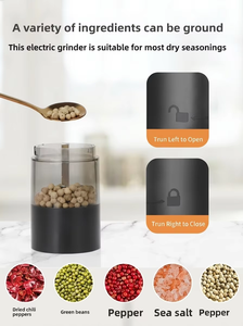 Juego de Molinillos de Sal y Pimienta Recargables por USB de Primera Calidad, Molinillo de Especias Automático con Luz LED para Cocina, Barbacoa, Regalo - Product Image 6