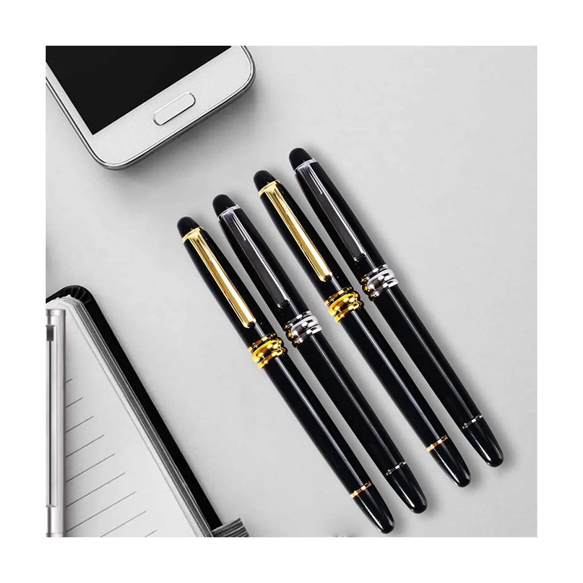 Wholesale Promotional Business Luxury Gift Personalized 0.5mm Stainless Steel Pens Ball Metal Ballpoint Pen