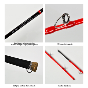 Tolure FUJI Guide Casting Rods 1.8m 6'0 "Lent Pitch Jigging Rod Boat Game <span class=keywords><strong>Canna</strong></span> De Pescar Cannes À Pêche En Eau Salée - Product Image 4
