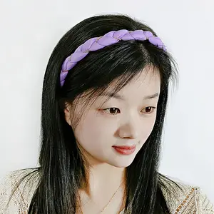A versão coreana da faixa de cabelo trançada simples, para cabelo de tecido, adequado para meninas