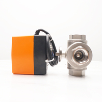 Katup Bola SS 3-Arah AC220V Baja Tahan Karat 304/316 dengan Aktuator Motor Listrik Berkualitas Tinggi Winvall Kontrol On/Off