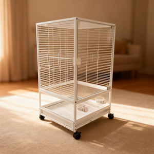 <span class=keywords><strong>Cage</strong></span> à oiseaux en métal OEM pour petits animaux, grande <span class=keywords><strong>cage</strong></span> à perroquet d'extérieur avec plateau de style tiroir et base - Product Image 4