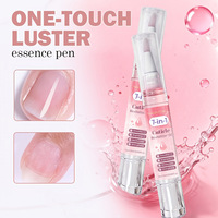 Stylo à huile pour cuticules 7 en 1 avec huile de jojoba et vitamine E, soin hydratant et nourrissant pour les ongles, adoucissant, brosse rotative à 360°, 5 ml