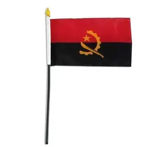 安哥拉棒旗安哥拉小型迷你手持旗5x 8英寸