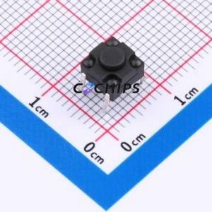 TS017-CBY1FH4.5 Tactile Switch Through hole-4P,6.2x6.2mm Switch Single Pole Single Throw Round Button 2.5N Through Hole - Product Image 1