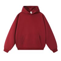 Sweat à capuche unisexe surdimensionné en molleton 100 % coton brodé, sans cordon, épaules tombantes, 400 g/m², vente en gros personnalisée