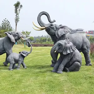 Jingujin New Stock Arrival Elephant Fiberglass Sculpture Fiberglass Sculpture Nativity Set For Street