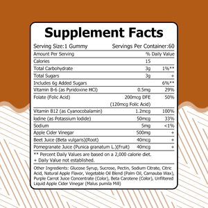 High Absorption Pure Apple Cider Vinegar ACV Gummies Cleanse Detox Fat Burner Vegan Gummies Apple Cider Vinegar Apple Flavor - Product Image 2