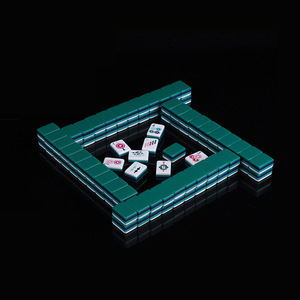 Family Entertainment American <b>Mahjong</b> Tiles 4-Player Western <b>Mahjong</b> Game <b>Set</b> Black Single-Layer Custom <b>Mahjong</b> <b>Set</b> - Product Image 6