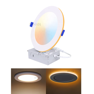 Lámpara <span class=keywords><strong>LED</strong></span> Empotrable Delgada ETL 110-120V Regulable de 6 y 4 Pulgadas con <span class=keywords><strong>Luz</strong></span> Nocturna - Product Image 1
