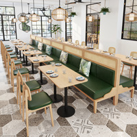 Meubles de restaurant, style moderne minimaliste, table et chaises en bois massif non pliables, modèle HX3080-18 pour bar, café, usage commercial