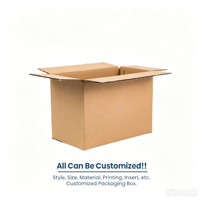 Boîte en carton ondulé personnalisée sur mesure, résistante, avec logo imprimé, 8x8x8, pour l'expédition en gros