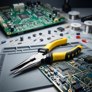 Alicates de Punta Fina Profesionales de Precisión de 200 mm (8 Pulgadas) con Micro Pelacables para Montaje de PCB y Reparación SMD - Product Image 2