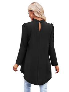 Femmes élégantes à manches longues Blouses 2023 automne printemps Blouses dames urbain dame ample décontracté irrégulière chemise hauts Blouse - Product Image 6