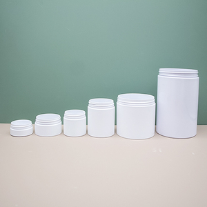Pot vide en PET transparent à large ouverture pour crème corporelle, beurre corporel, gommage corporel et soins <span class=keywords><strong>de</strong></span> la peau, rechargeable, prix <span class=keywords><strong>de</strong></span> gros - Product Image 1