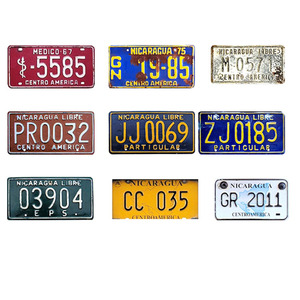 Placa de Matrícula <span class=keywords><strong>Personalizada</strong></span> de Sublimación Directa de Fábrica, Placa de Matrícula con Número de Matrícula de Nicaragua - Product Image 1