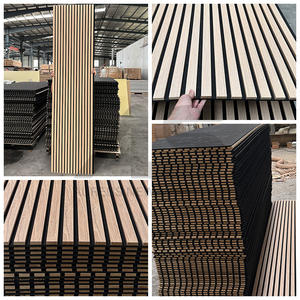 Akustik Panneaux muraux à lattes en bois MDF de haute qualité <span class=keywords><strong>Feutre</strong></span> acoustique insonorisé pour la décoration intérieure du salon et de la chambre à coucher - Product Image 2