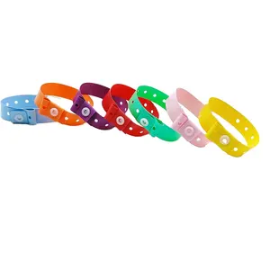 Events & Festival Supply Cheap One Time Use ID Vinyl 38 silk Thin L shape Adult Plastic Super Soft pvc Wristband