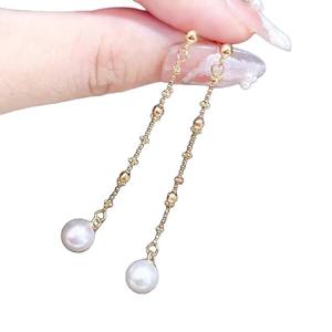 22871 S925 Accesorios de Plata para DIY con Perlas, Joyería de Plata Simple, Pendientes con Cuentas Redondas de 7-13 mm, Bandeja Vacía para Pendientes Incluida - Product Image 5