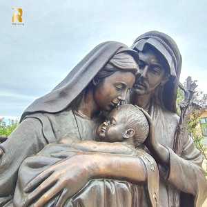 Sculpture <span class=keywords><strong>de</strong></span> la Sainte Famille en bronze RELONG, taille réelle, haute qualité, style religieux, pour décoration extérieure - Product Image 6