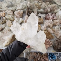 Venta al por mayor de cristales de cuarzo natural blanco transparente, grandes grupos de citrino ahumado, puntos de piedra de cuarzo en bruto curativos a la venta