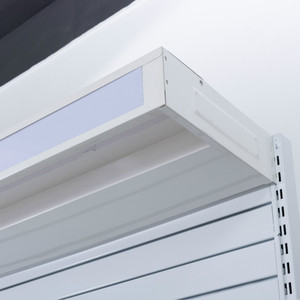 Siêu Thị Một Mặt Kim Loại Slatwall Gondola Kệ Với Hộp Đèn - Product Image 5