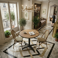 Base de table pliante en aluminium léger, design industriel noir à base croisée pour repas en extérieur, hôtel, café, jardin, bar