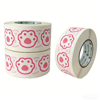 Autocollant d'étiquette adhésive ronde BOPP en forme de griffe d'amour personnalisé imprimé UV permanent double face pour la décoration d'emballage de boîte de sac cadeau