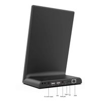 Monitor layar sentuh bentuk L, tampilan iklan teknologi grosir dengan kamera dan tablet android komputer