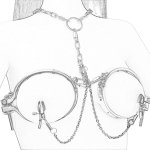 QK-W8133 ชุดรัดหน้าอกเซ็กซี่สำหรับ BDSM ทำจากสแตนเลส 304 - Product Image 6